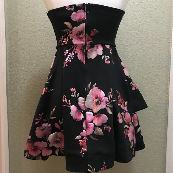 B.Darlin Junior Strapless Floral Dress - Picture 3 of 3
